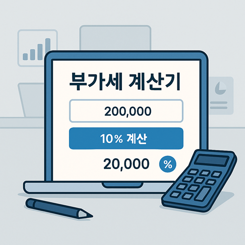 부가세 계산기, 공급가 또는 총합계만 알고 있을 때